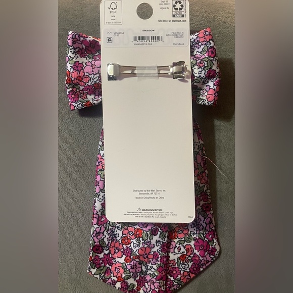 Floral Pink Kids Top with hair bow! NWT! - Picture 7 of 7